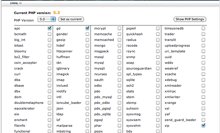 cloudlinux php selector