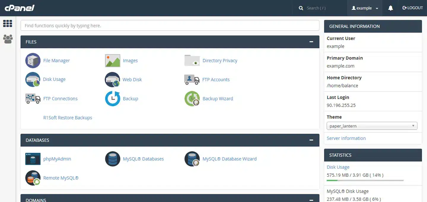 cpanel control panel screenshot 1440x680 1jpg