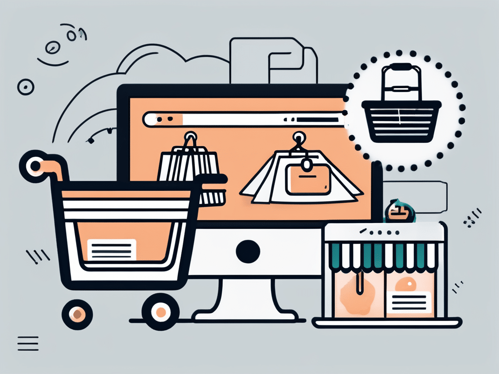 A wordpress icon and a woocommerce icon integrated into a digital store setup
