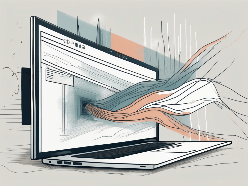 A computer screen showing a wordpress website on one side and a youtube video being dragged into it on the other side