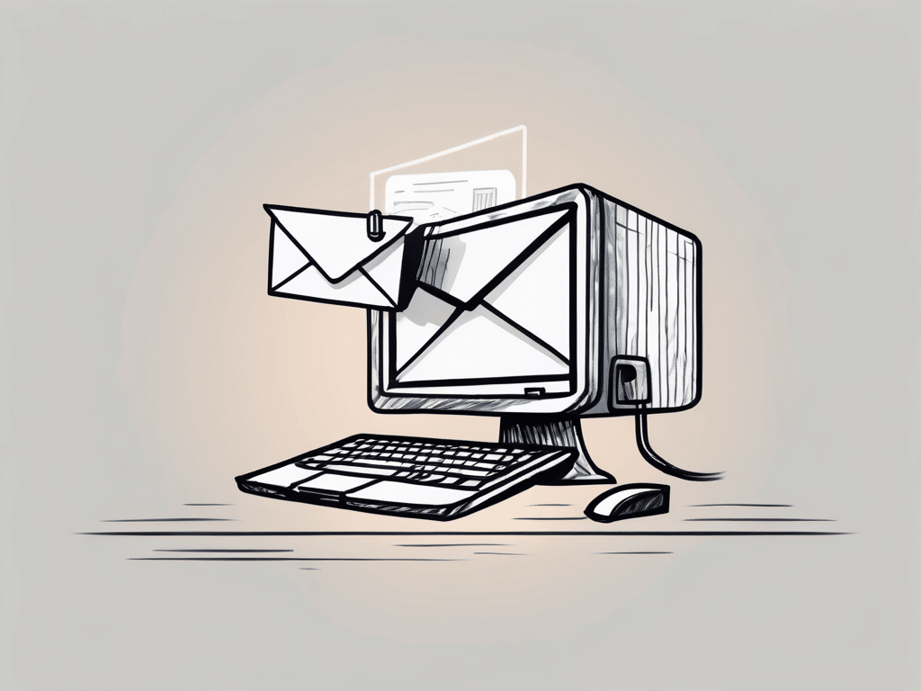A computer and a mailbox