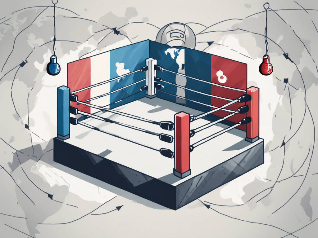 Two boxing rings