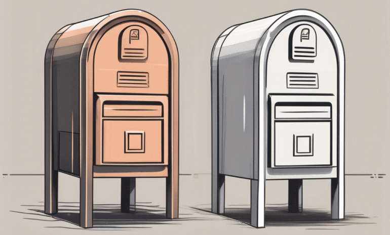Two mailboxes