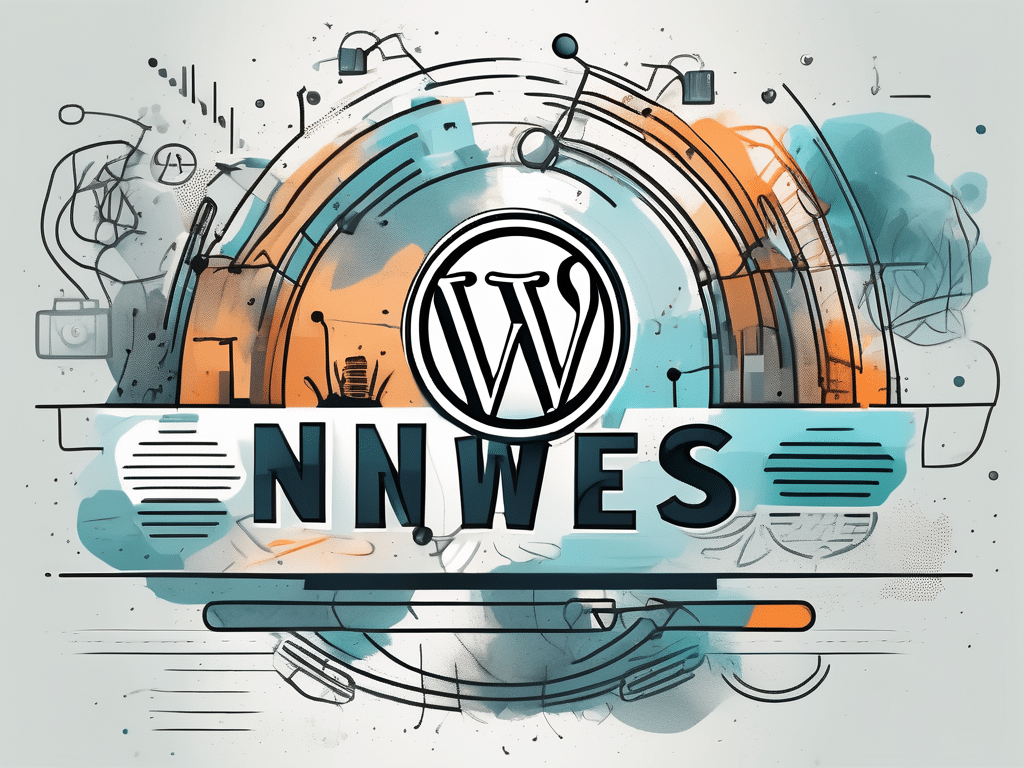 A wordpress logo being transformed into a stylized