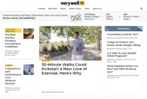 verywellfit landing page