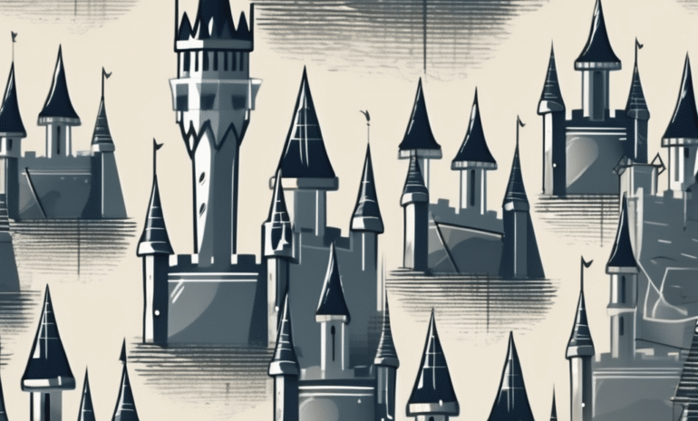 A fortified digital castle symbolizing an e-commerce website