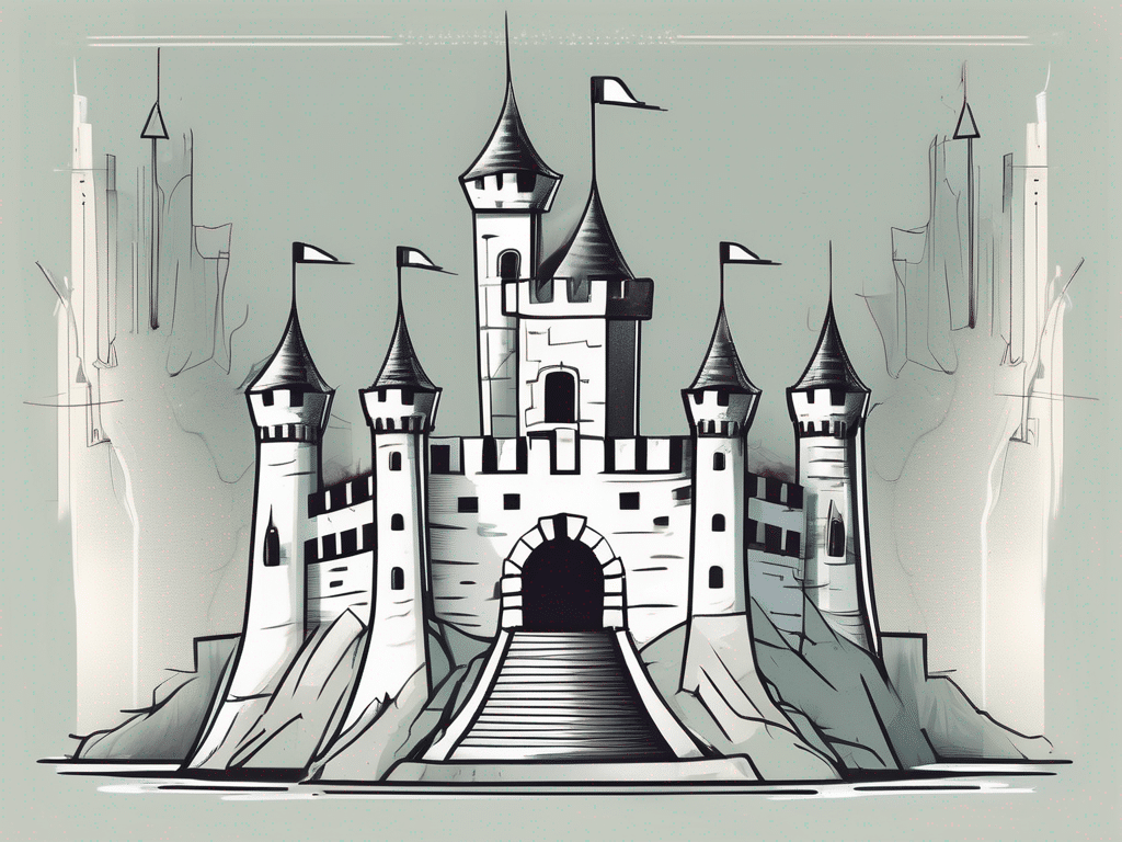 A website represented as a fortified castle