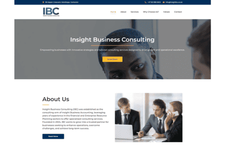 Insight Business website hosted by Hostking